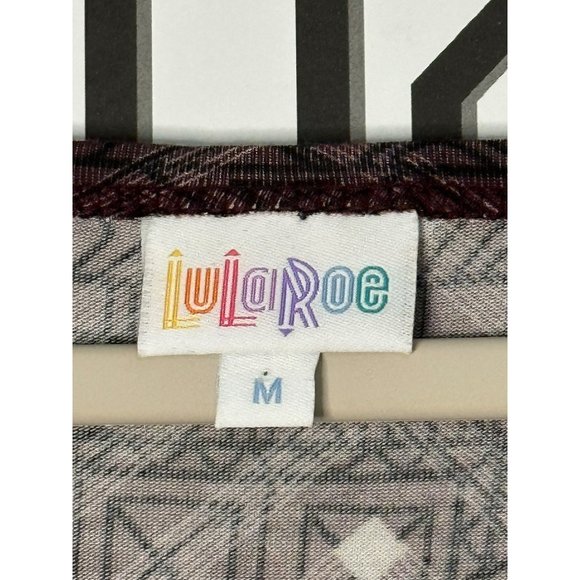 NWT Lula Roe Ladies Soft Stretchy - Comfy Scoop Neck Burgundy Dress Size Medium - Picture 5 of 8